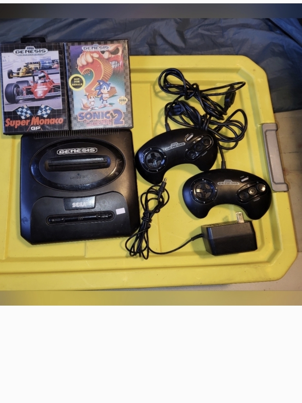 Sega Genesis Console Bundle in Black with Two Wired Controllers